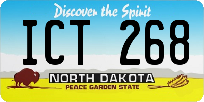 ND license plate ICT268