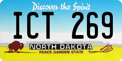 ND license plate ICT269