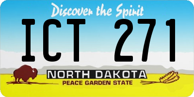 ND license plate ICT271