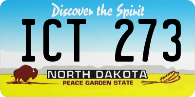 ND license plate ICT273