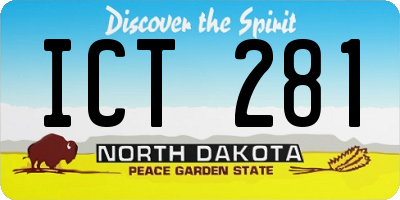 ND license plate ICT281