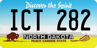 ND license plate ICT282