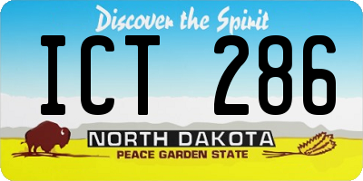 ND license plate ICT286