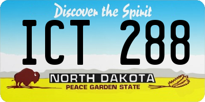 ND license plate ICT288