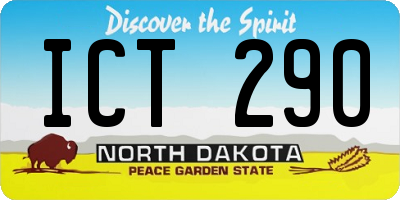 ND license plate ICT290