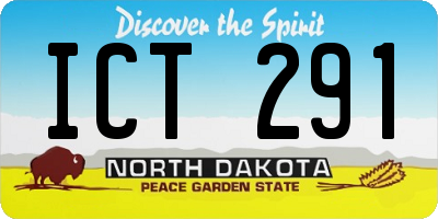 ND license plate ICT291