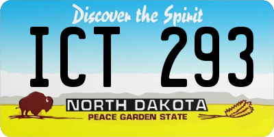 ND license plate ICT293