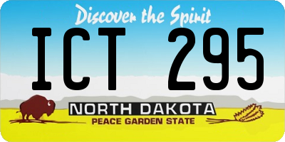 ND license plate ICT295