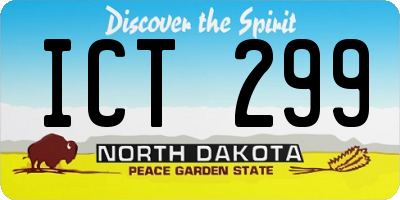 ND license plate ICT299