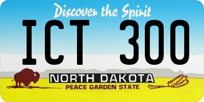 ND license plate ICT300
