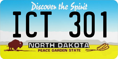 ND license plate ICT301