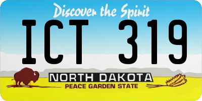 ND license plate ICT319
