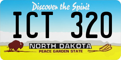 ND license plate ICT320