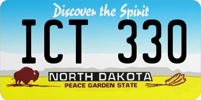 ND license plate ICT330