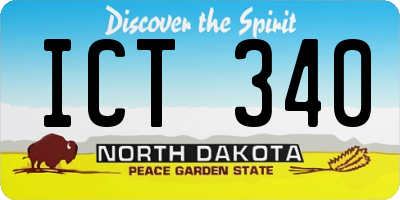 ND license plate ICT340