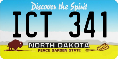 ND license plate ICT341