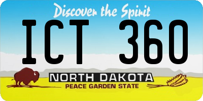 ND license plate ICT360