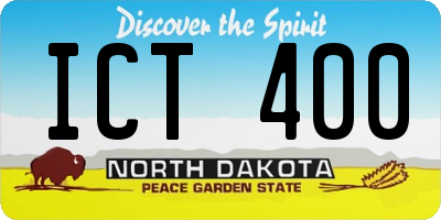 ND license plate ICT400