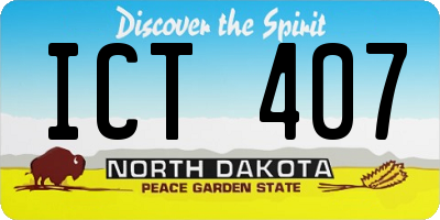 ND license plate ICT407