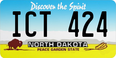 ND license plate ICT424