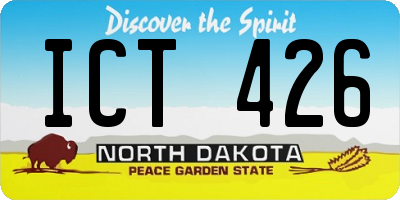ND license plate ICT426