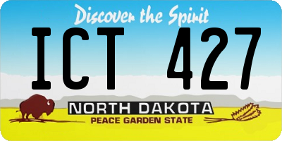 ND license plate ICT427