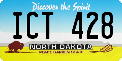 ND license plate ICT428