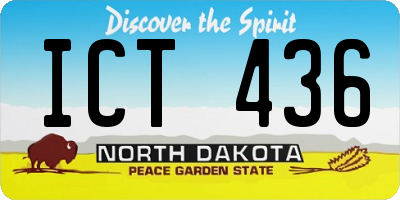 ND license plate ICT436