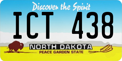 ND license plate ICT438