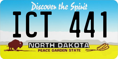 ND license plate ICT441