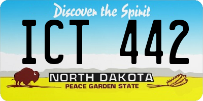 ND license plate ICT442