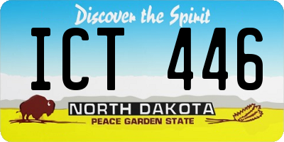 ND license plate ICT446