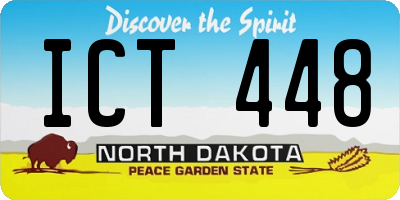 ND license plate ICT448