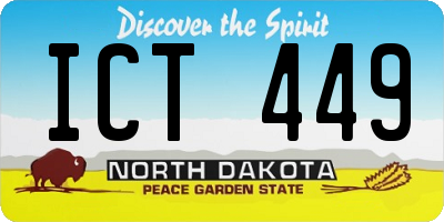 ND license plate ICT449