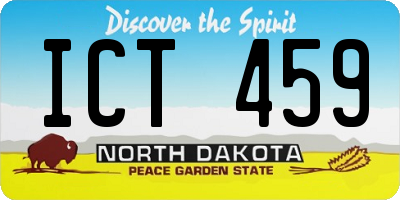 ND license plate ICT459