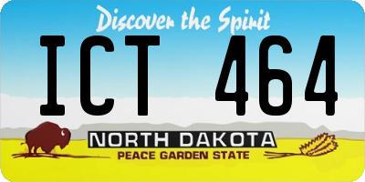 ND license plate ICT464