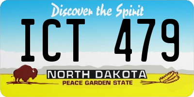 ND license plate ICT479