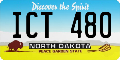 ND license plate ICT480