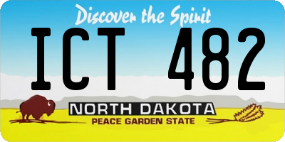 ND license plate ICT482