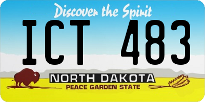 ND license plate ICT483