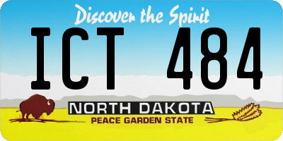 ND license plate ICT484