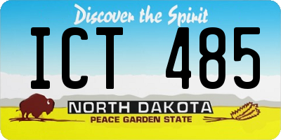 ND license plate ICT485