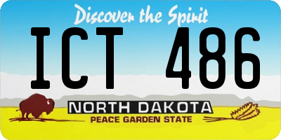 ND license plate ICT486
