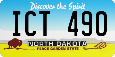 ND license plate ICT490
