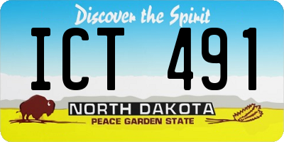 ND license plate ICT491