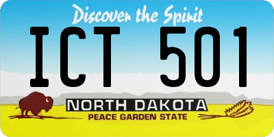 ND license plate ICT501