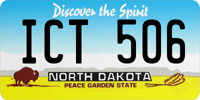 ND license plate ICT506