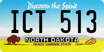 ND license plate ICT513