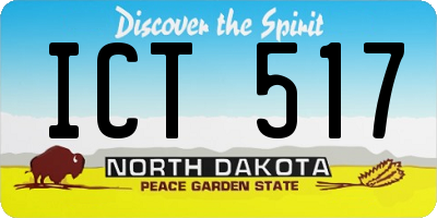 ND license plate ICT517