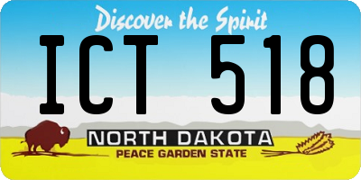 ND license plate ICT518